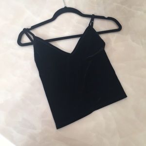 Brandy black velvet top